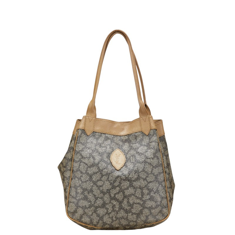 YSL Saint Laurent Pvc Tote Bag Leather Logo