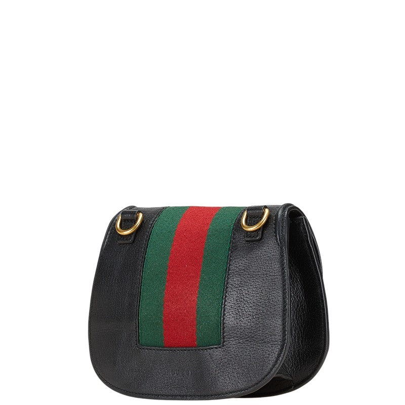 Gucci Totem Butterfly Shearling Shoulder Bag Leather