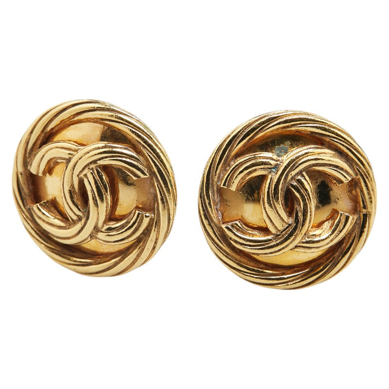 Coco Mark Earrings Jewelry Plated Round