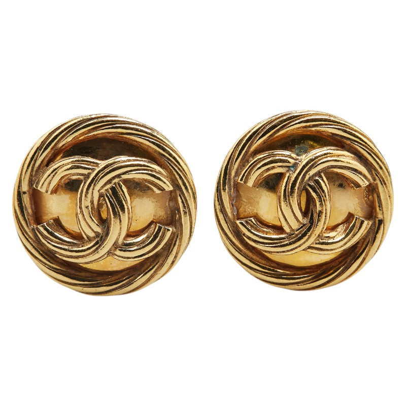 Coco Mark Earrings Jewelry Plated Round