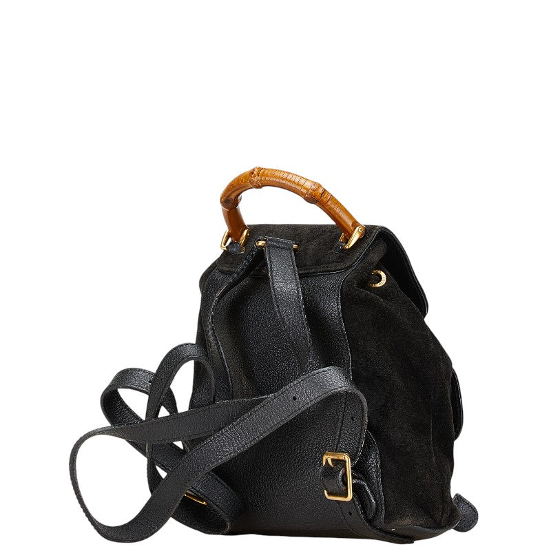 Gucci Bamboo Backpack Leather Suede 5