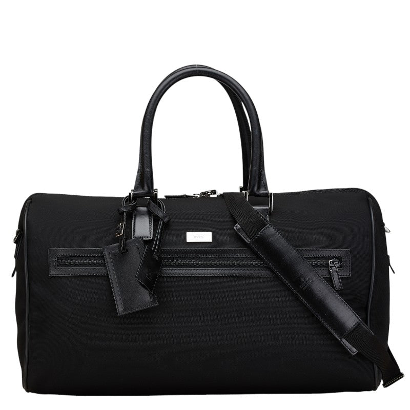 Gucci 2Way Boston Bag Leather Canvas Travel Bag