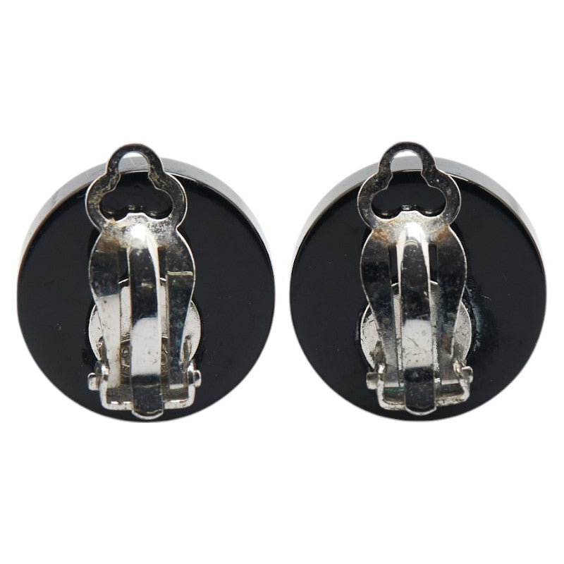 Chanel Coco Mark Rhinestone Heart Earrings Jewelry