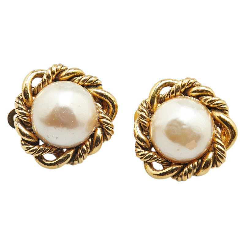 Pearl Plated Metal Earrings Jewelry