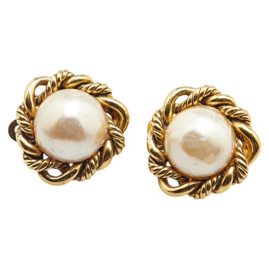 Pearl Plated Metal Earrings Jewelry
