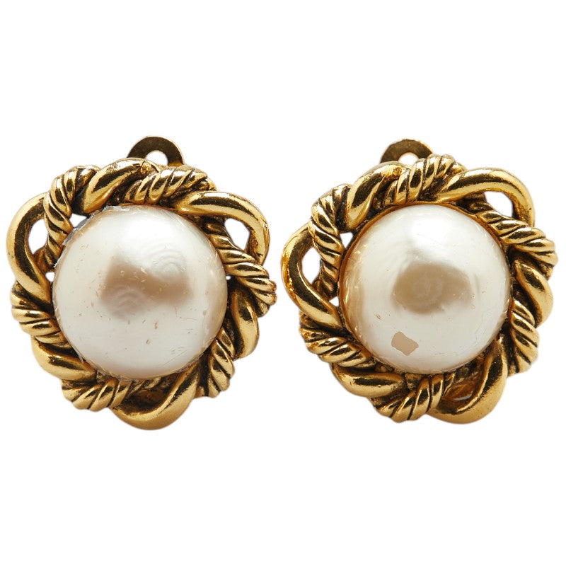 Pearl Plated Metal Earrings Jewelry