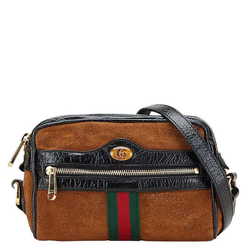 Gucci Ophidia Patent Shoulder Bag Leather Suede Bag 1
