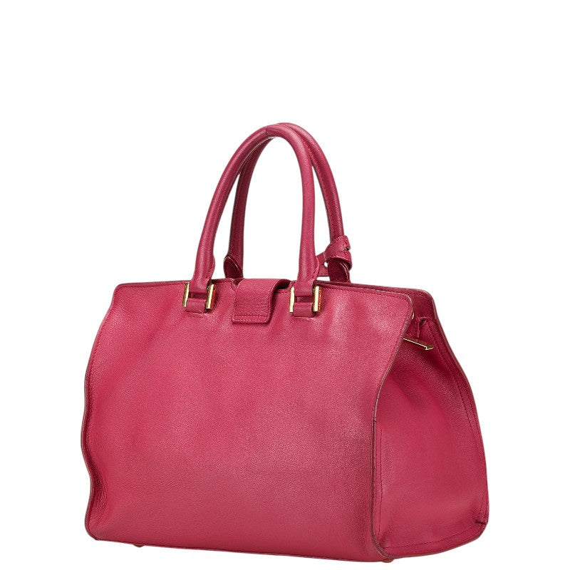 YSL Saint Laurent Petit Cabas Line 2Way Bag Leather Travel Bag