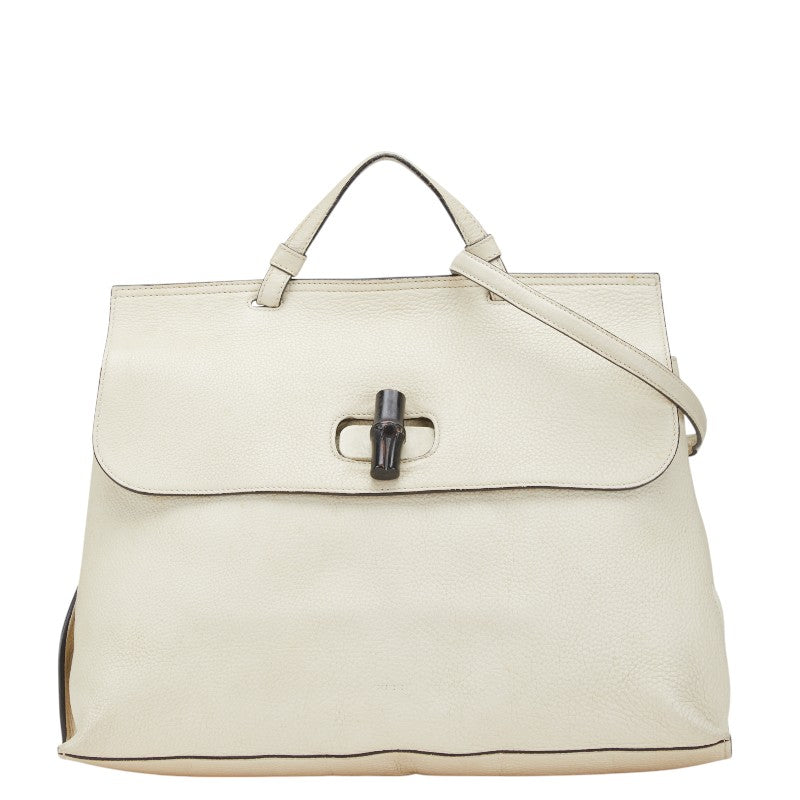 Gucci Daily Bamboo 2Way Bag Leather Travel Bag