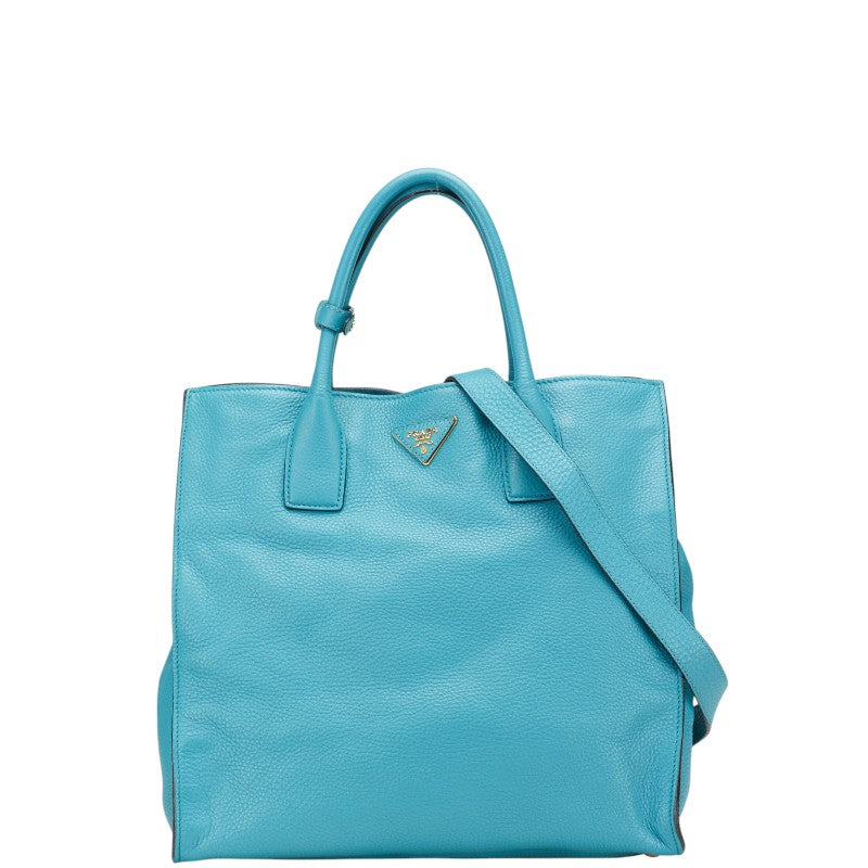 Prada Triangle Plate 2Way Bag Leather Logo Travel Bag Leather 2Way Bag