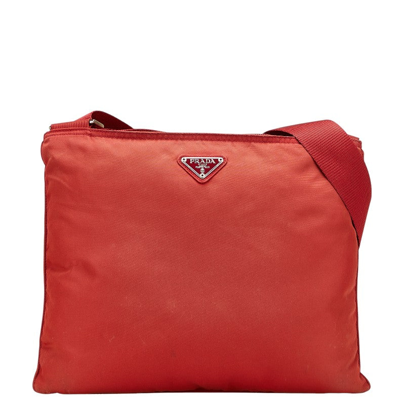 Prada Triangle Plate Shoulder Bag Nylon Logo Shoulder Bag 9
