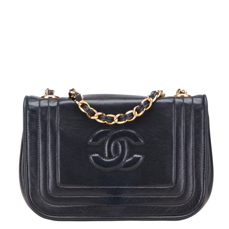 Coco Mark Lambskin Shoulder Bag Heritage