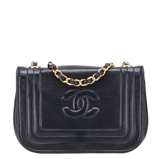 Coco Mark Lambskin Shoulder Bag Heritage