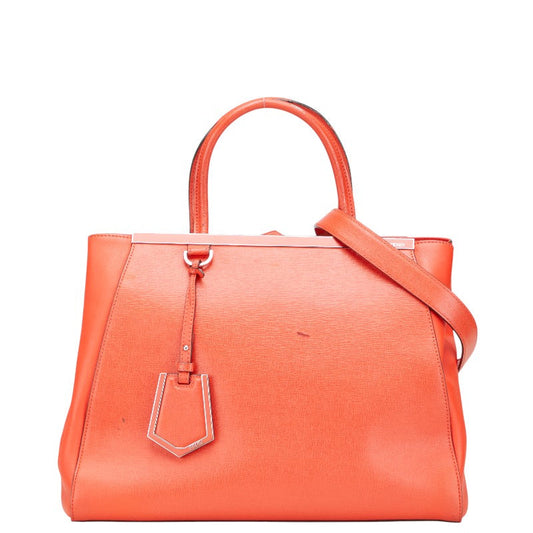Fendi 2Jours 2Way Bag Leather Travel Bag
