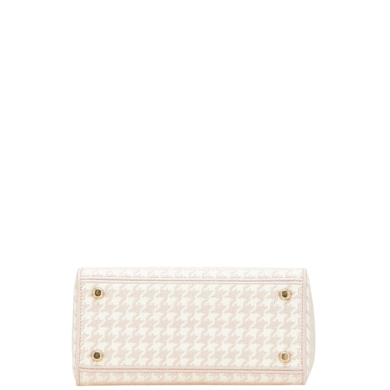 Dior Lady Houndstooth 2Way Bag Canvas Travel Bag