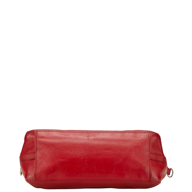 Fendi 2Way Bag Leather Logo Travel Bag