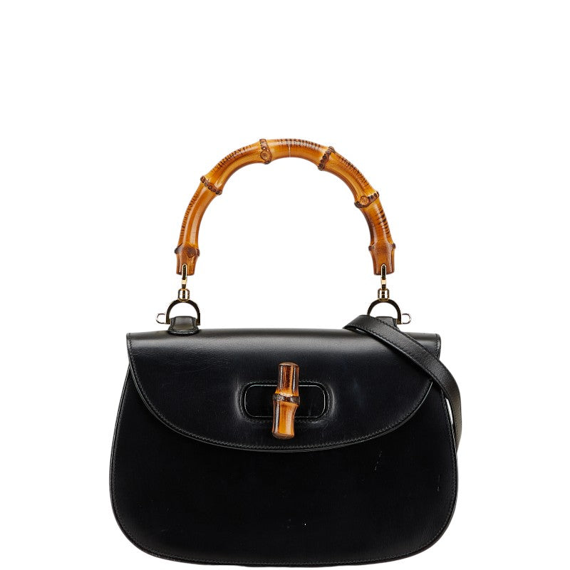 Gucci Bamboo 2Way Bag Leather Travel Bag Bag 1