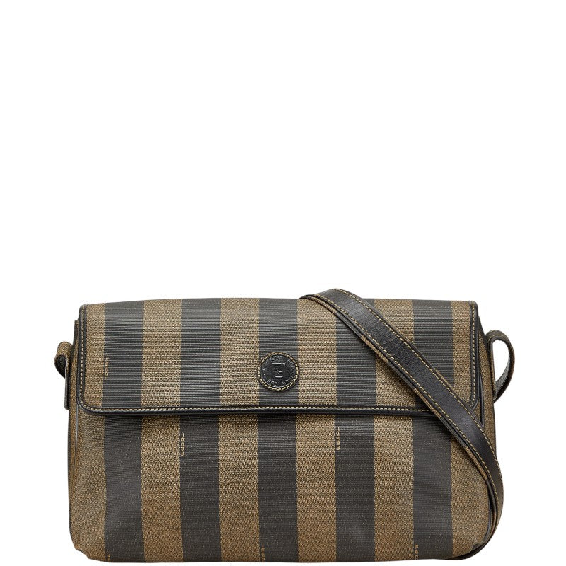 Fendi Pequin Pvc Shoulder Bag Leather