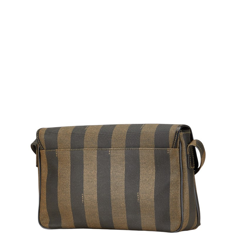 Fendi Pequin Pvc Shoulder Bag Leather