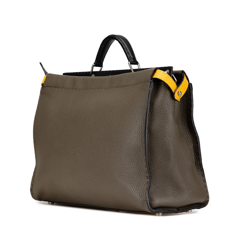 Fendi Peekaboo Fit 2Way Bag Leather Travel Bag