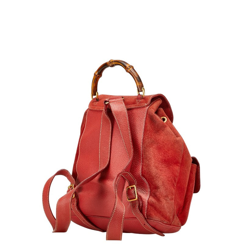 Gucci Bamboo Backpack Leather Suede Backpack 5