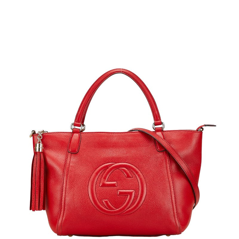Gucci Soho 2Way Bag Leather Travel Bag Bag 7