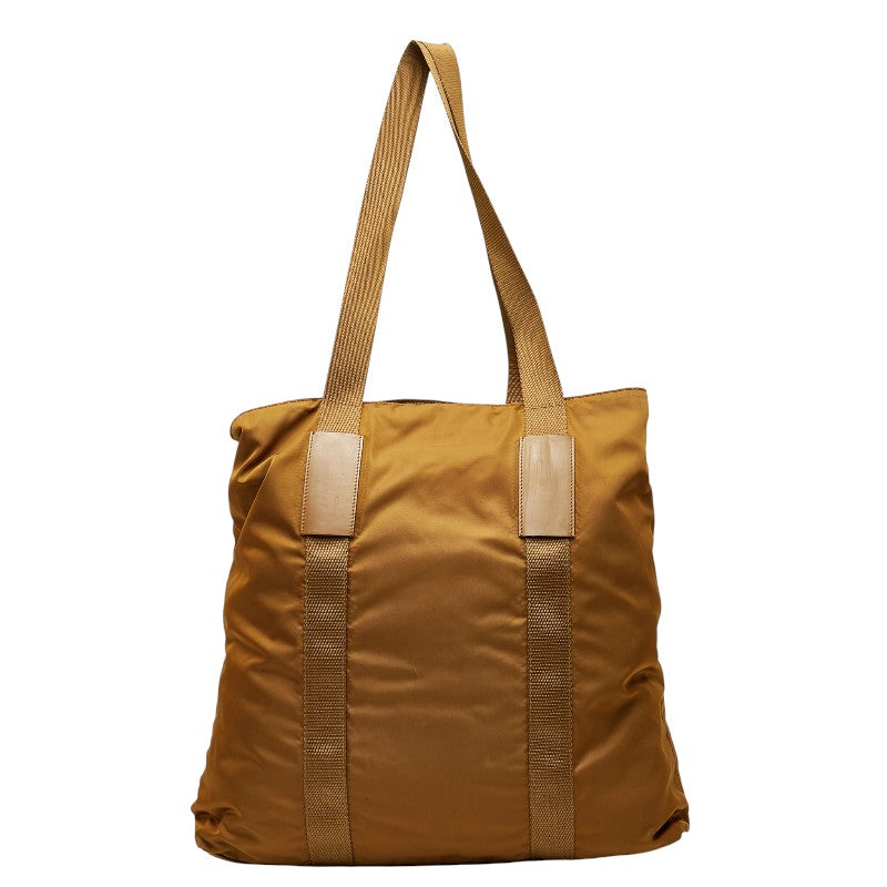 Prada Triangle Plate 2Way Bag Leather Nylon Logo Travel Bag