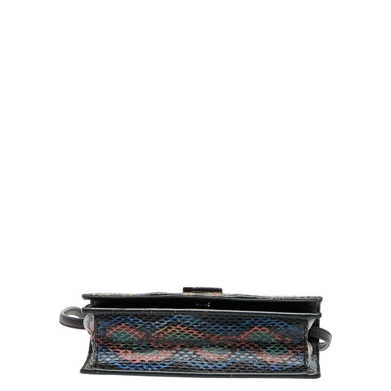 YSL Saint Laurent Shoulder Bag Leather Python Logo
