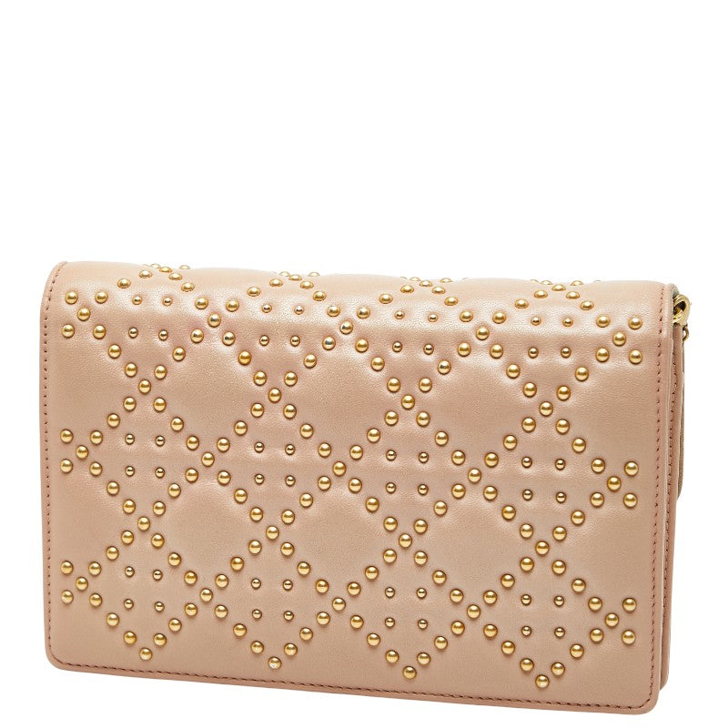 Dior Studs Cannage 2Way Shoulder Bag Leather