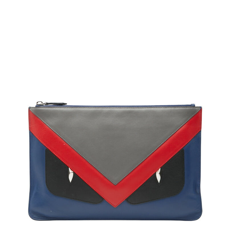 Fendi Bag Bugs Monster Clutch Bag Leather