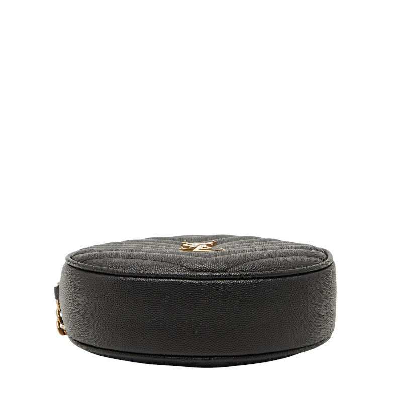 YSL Saint Laurent Vinyle Calfskin Shoulder Bag Chain Logo