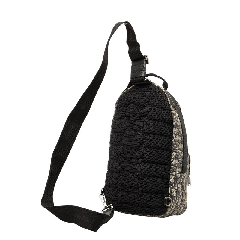 Dior Oblique Trotter Shoulder Bag Leather Canvas