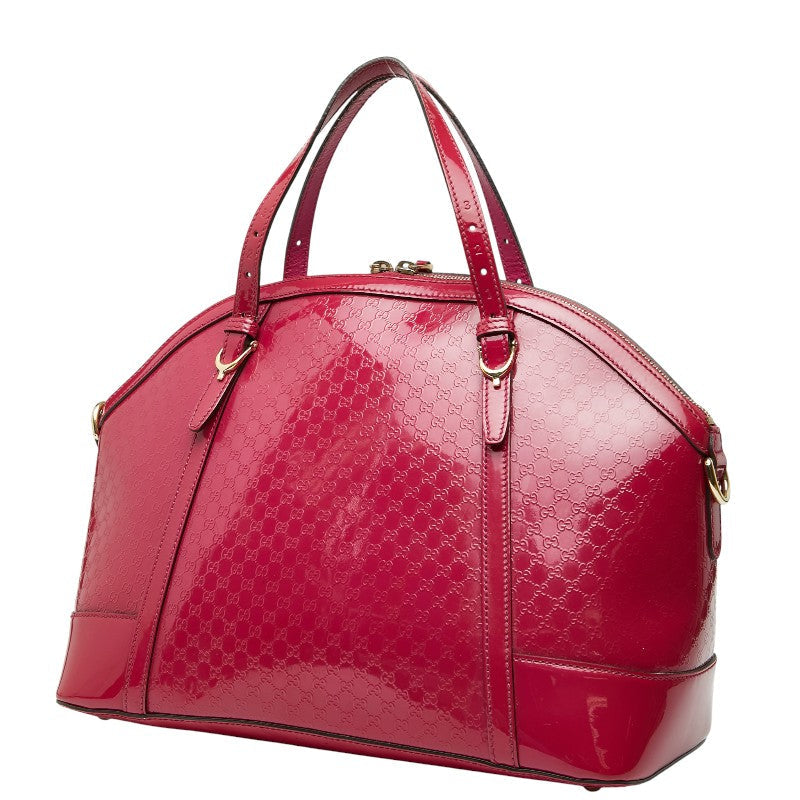 Gucci Microssima Patent Handbag Leather Travel Bag Handbag 1