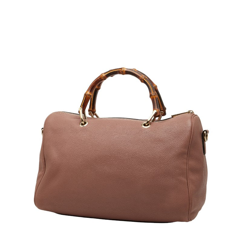 Gucci Bamboo 2Way Bag Leather Travel Bag Bag 13