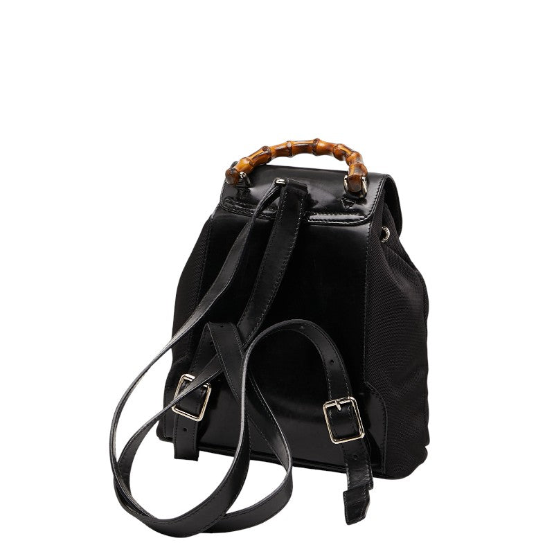 Gucci Bamboo Backpack Leather Nylon