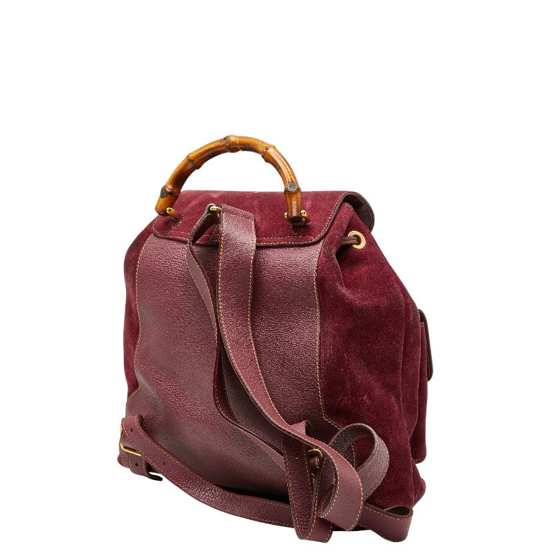Gucci Bamboo Backpack Suede Backpack 1