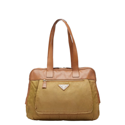 Prada Prada Nylon Leather Handbag Travel Bag