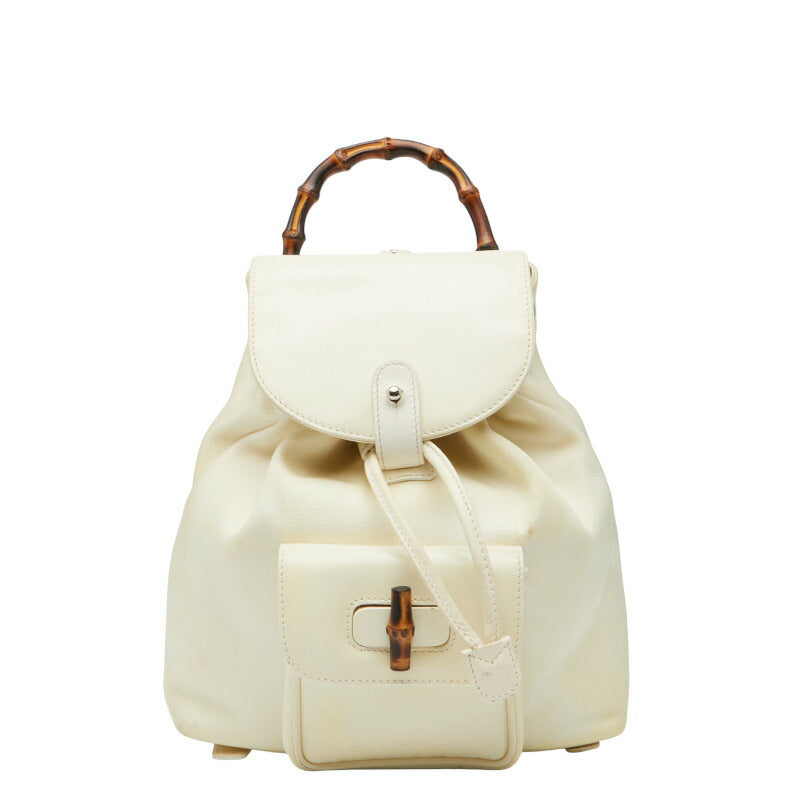 Gucci Bamboo Backpack Leather Nylon Backpack 2