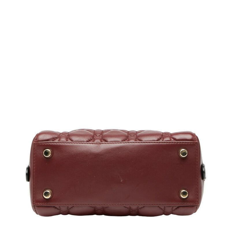 Dior Lily Classic Cannage 2Way Bag Leather Travel Bag