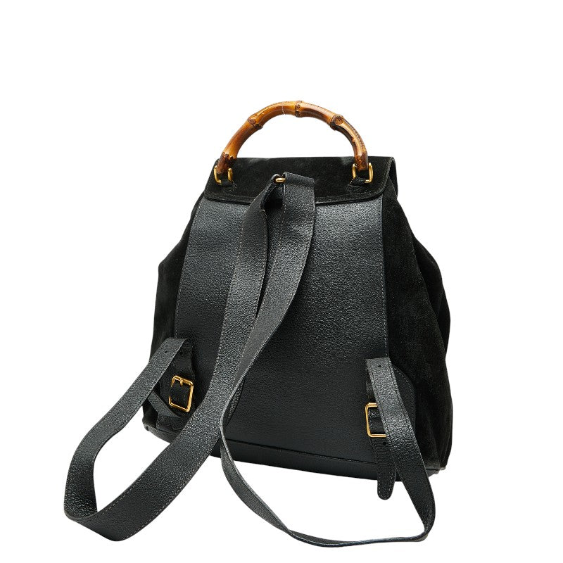 Gucci Bamboo Backpack Leather Suede Backpack 2