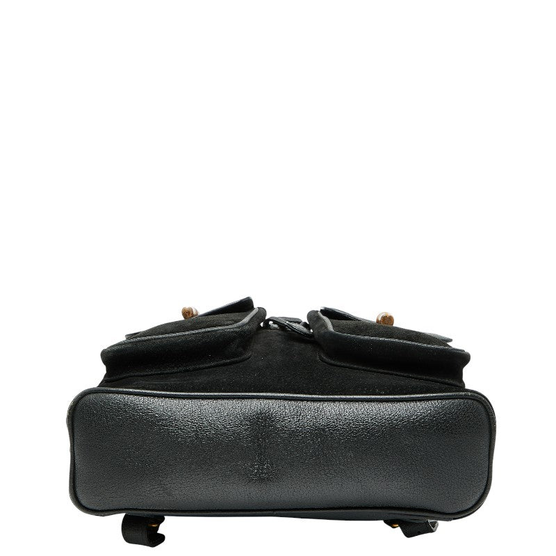Gucci Bamboo Backpack Leather Suede Backpack 2
