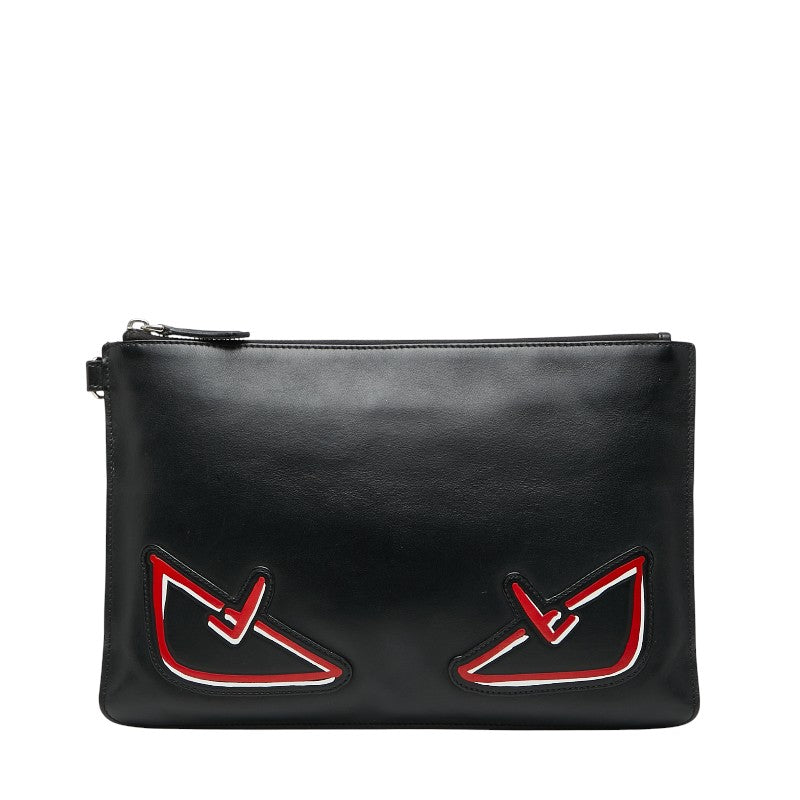 Fendi Monster Bugs Eye Clutch Bag Leather