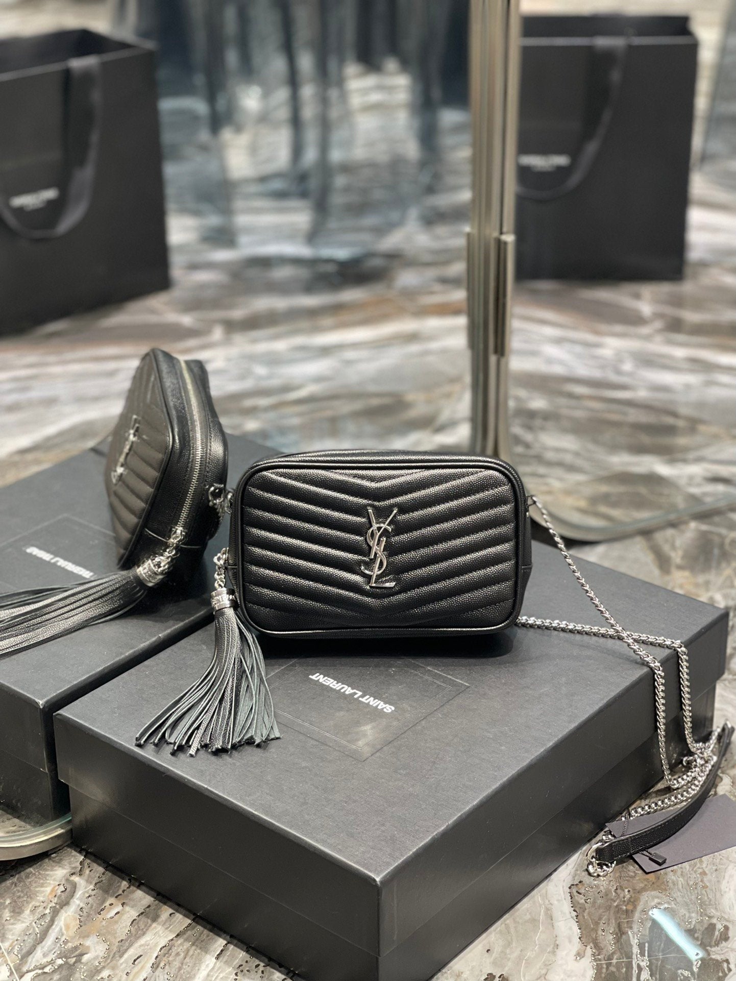 YSL Saint Laurent Lou Handbag Quilted Mini Travel Bag 3