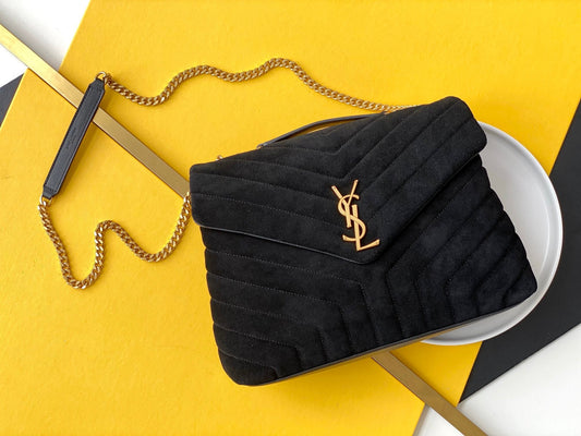 YSL Saint Laurent YSL Top Quality Loulou Metop Qualityum Chain Matelasse Black Travel Bag