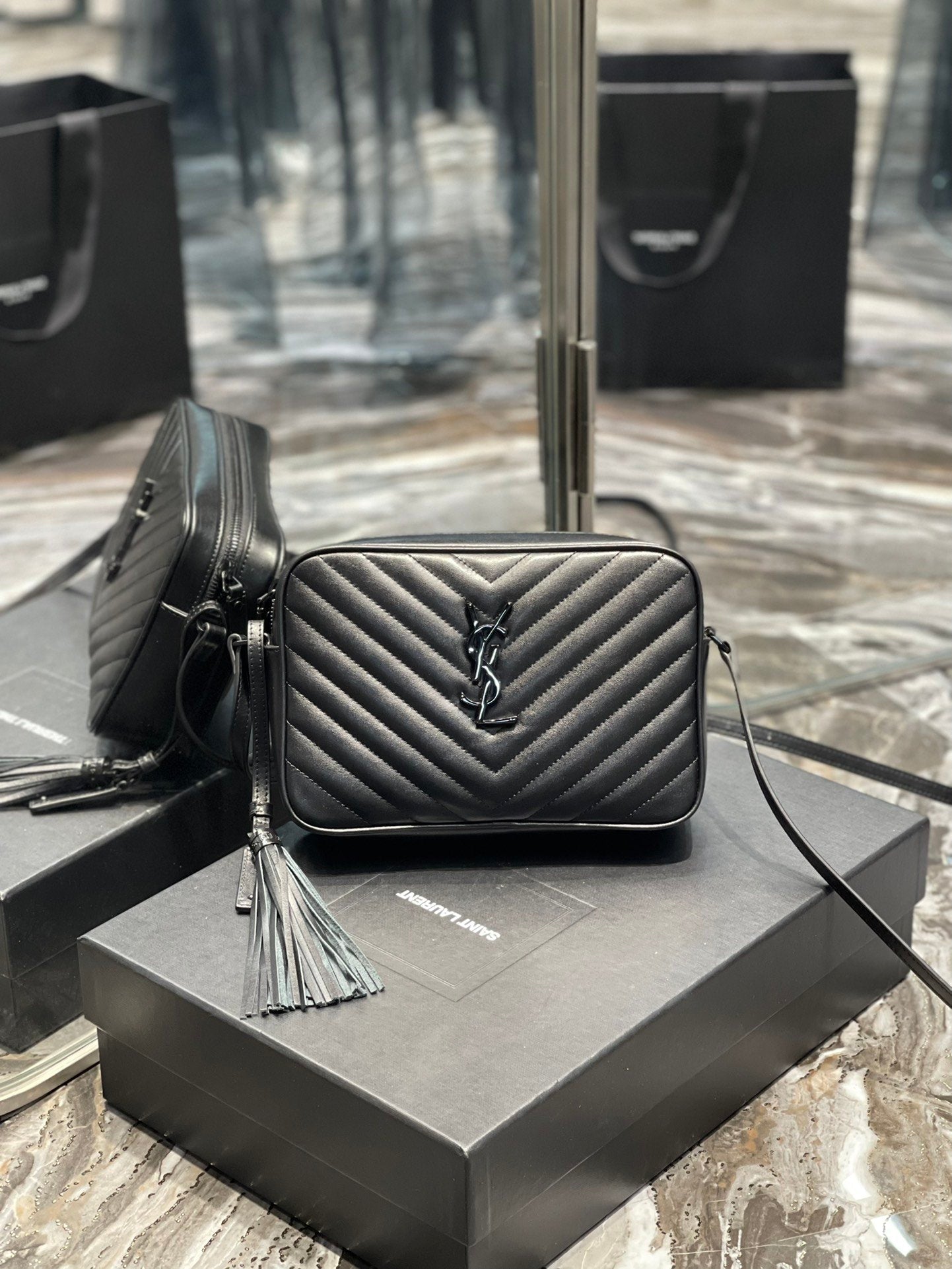 YSL Saint Laurent YSL Top Quality Lou Camera Bag With Black Crossbody Bag