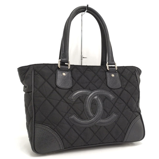Chanel Tote Bag Paris New York Line Cocomark Leather Nylon