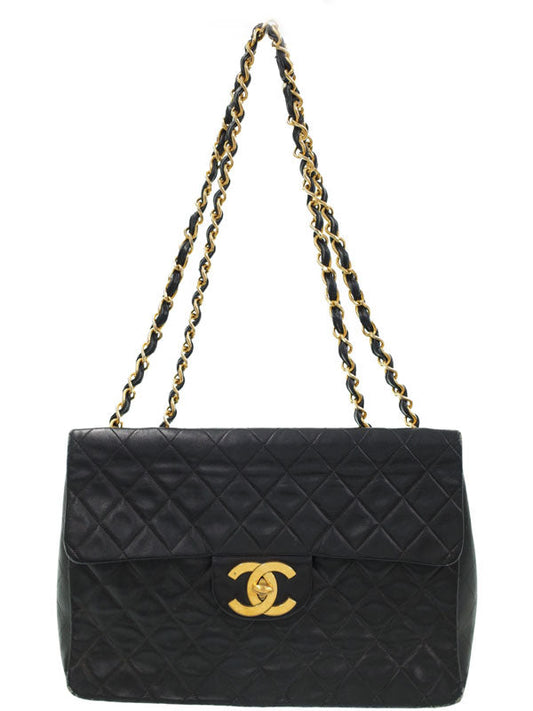 Chanel Deca Shoulder Bag 34 Matelasse Black