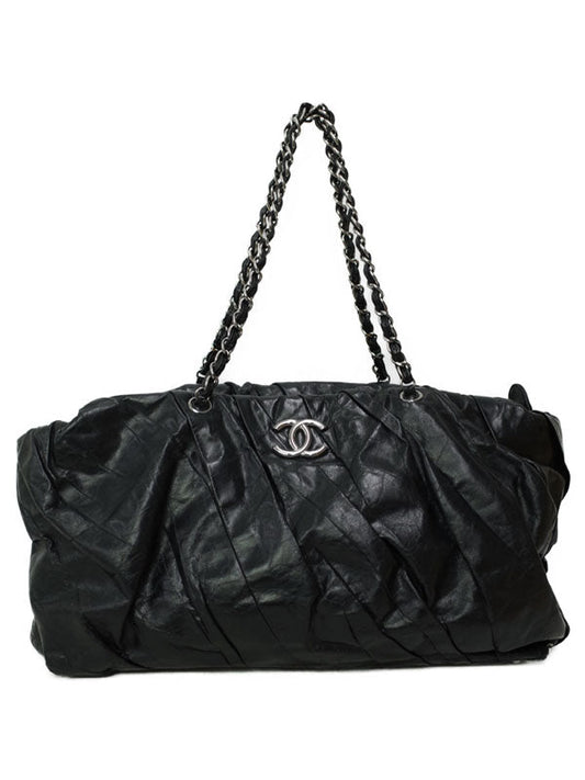 Chanel Cocomark Gathered Shoulder Bag Black