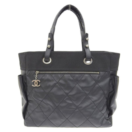 Chanel Paris Biarritz Tote Mm Tote Bag Leather Canvas