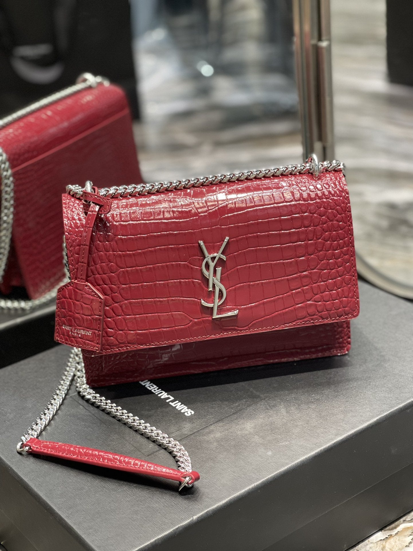 YSL Saint Laurent Sunset Handbag Chain Travel Bag 86In22Cm Ysl 3678